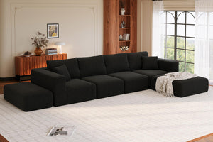 Oversized Modular Sectional Sofa Bed with Extra Deep Seat