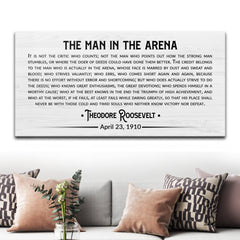 Man in the Arena Canvas Wall Art – Motivational Office & Home Decor