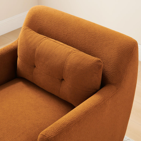 Oversized Accent Chair – Terry Fabric, Mid-Century Modern Reading Chair
