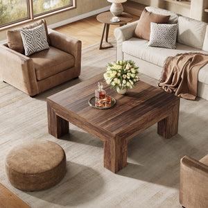39.4-Inch Square Farmhouse Coffee Table