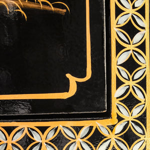 Chinese Lacquer Storage Cabinet with Mother of Pearl Inlay