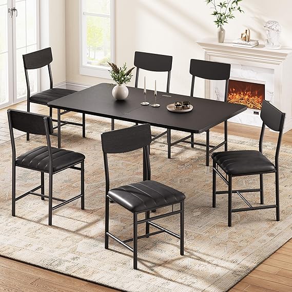 Industrial Dining Chairs Set of 6