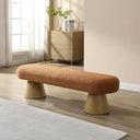 Upholstered Boucle Dining Bench