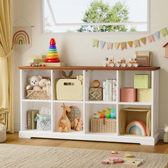 8-Cube Storage Organizer with Farmhouse Bookshelf