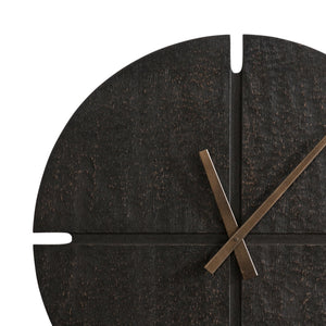 22-Inch Round Wall Clock – Black Analog Numberless Modern Design