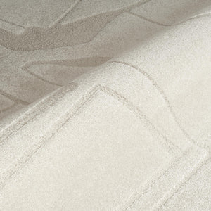 Cream Geometric Area Rug – Power-Loomed Polypropylene