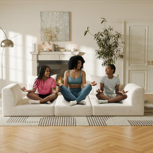 Modular Sectional Sofa with Ottoman & L-Shape Configuration