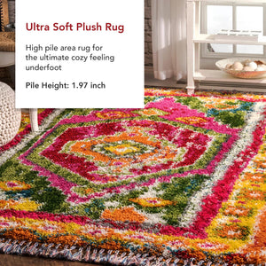 Moroccan Shag Runner Rug 2x8 – Multicolor