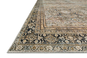 Olive Charcoal Vintage Distressed Area Rug 9'6" x 14'