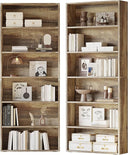 6-Tier Bookcase Set of 2 — 70" Tall