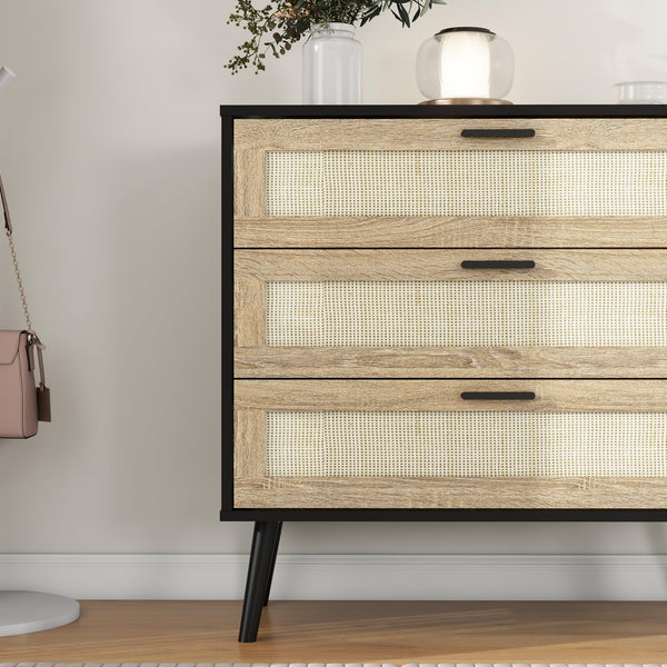 Rattan Chest of Drawers with Anti-Tip Device