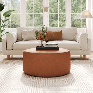 Round Upholstered Ottoman Foot Stool