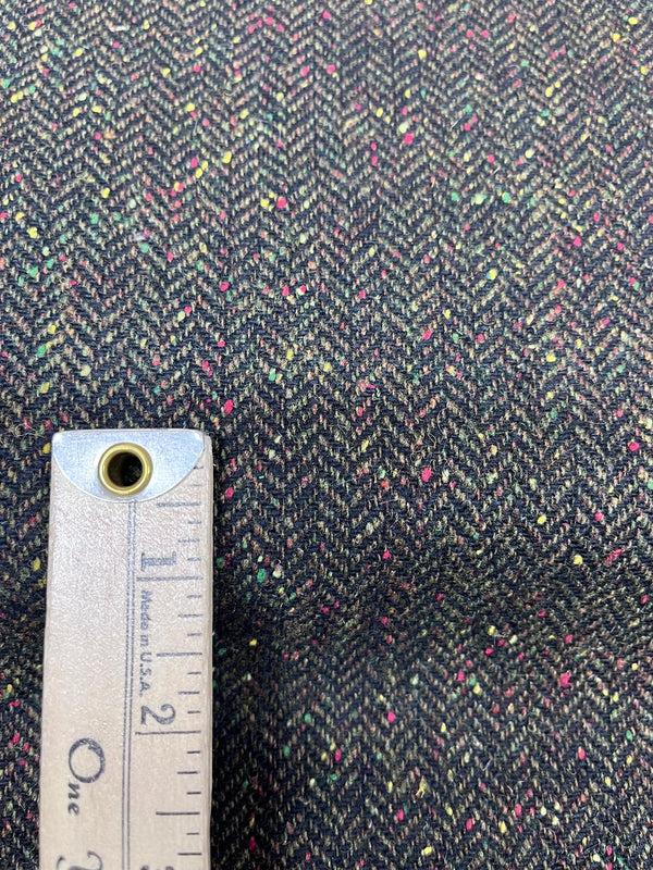 100% Wool Herringbone Tweed Fabric by the Yard