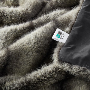 Faux Fur Throw Blanket 50x60 Inch Heavyweight Animal Print
