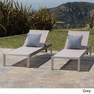 Outdoor Mesh Chaise Lounge Set of 2
