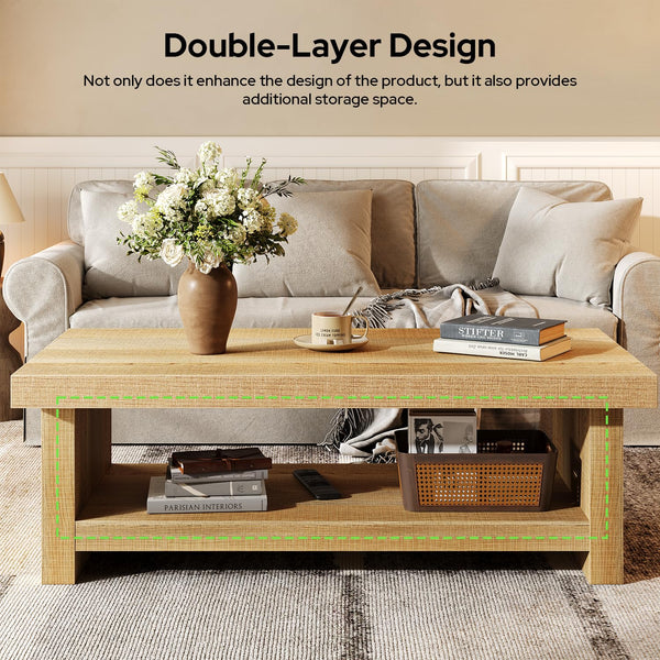 47" Rectangle Coffee Table with Storage
