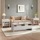 3-Piece Coffee Table & End Table Set with Storage