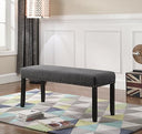 Fabric Dining Bench with Nailhead Trim