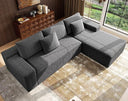 Modular Sectional Sofa with Chaise – Cloud Couch, Corduroy, L-Shaped, Deep Seat