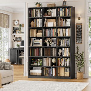 86" Tall 21-Cube Bookshelf – 7-Tier Open Storage Bookcase