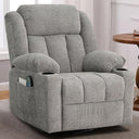 Overstuffed Rocker Swivel Recliner Chair with Massage & Heat