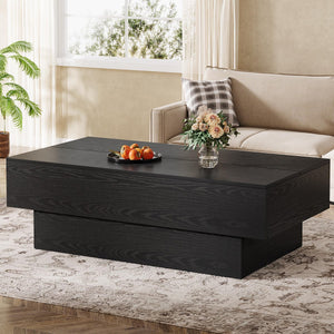 55-Inch Rectangle Wood Coffee Table