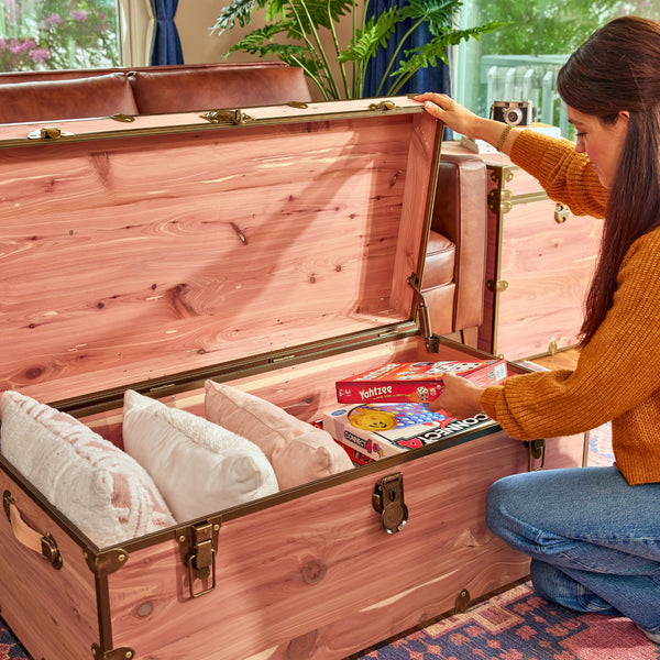 Cedar Storage Chest with Antique Brass Hardware