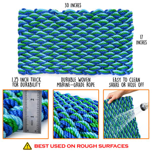 Lobster Rope Door Mat Outdoor – All-Weather Nautical Braided Rug