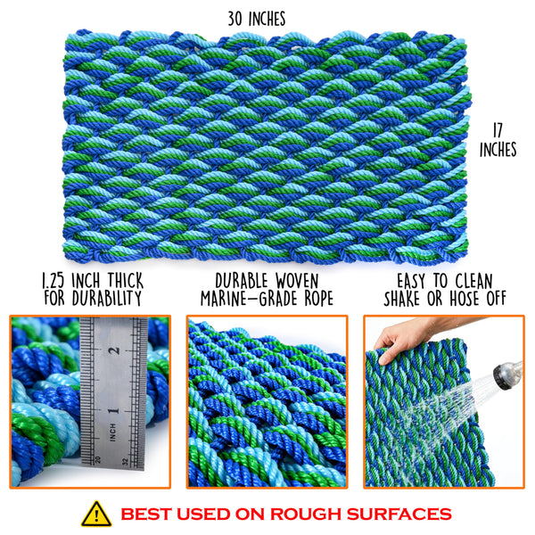 Lobster Rope Door Mat Outdoor – All-Weather Nautical Braided Rug