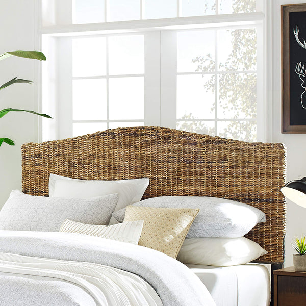 Handwoven Banana Leaf Arched Bed Headboard