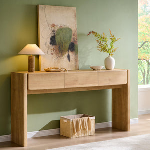 63" Farmhouse Console Table with 3 Drawers