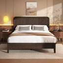 Queen Size Bed Frame with Fluted Headboard