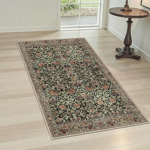 9x12 Abstract Area Rug – Washable, Non-Slip, Low Pile Polyester Carpet
