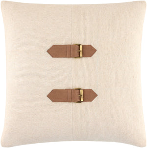 Modern Accent Throw Pillow with Poly Insert – Brown & Beige