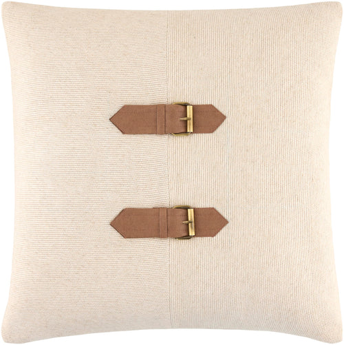 Modern Accent Throw Pillow with Poly Insert – Brown & Beige