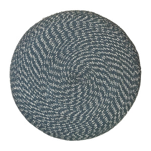 Braided Cotton Round Pouf