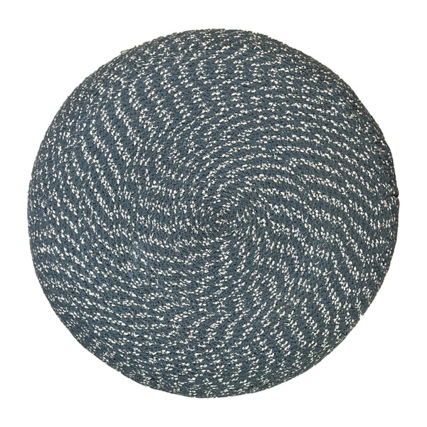 Braided Cotton Round Pouf