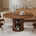 Round to Oval Extendable Dining Table 47" – 63" for 4–8