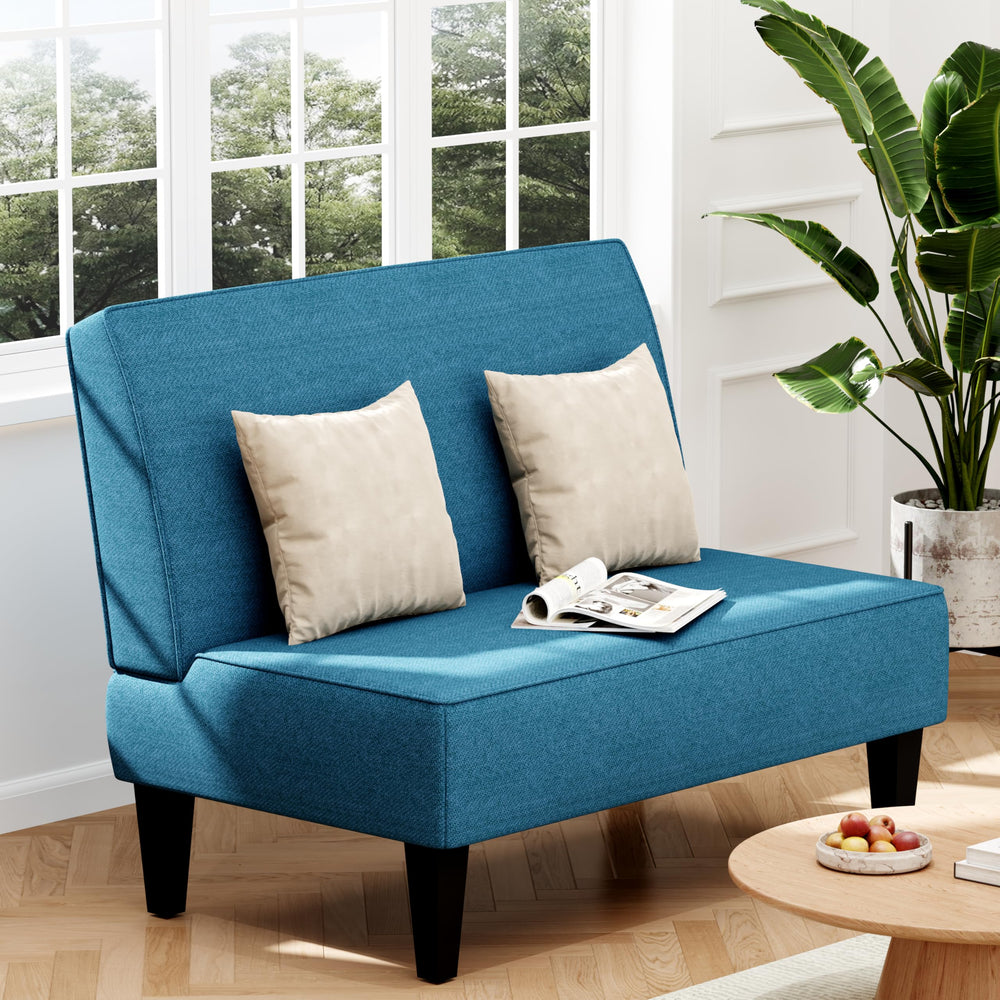 2-Seater Loveseat Sofa with Wooden Legs