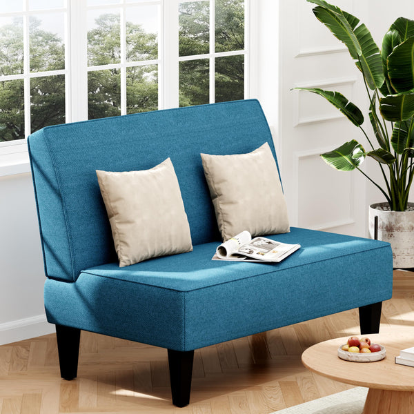 2-Seater Loveseat Sofa with Wooden Legs