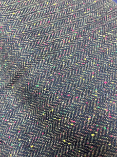 100% Wool Herringbone Tweed Fabric by the Yard