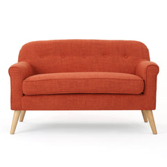Mid-Century Modern Fabric Loveseat