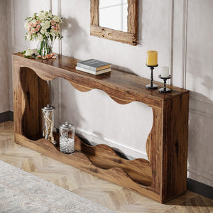 63" Farmhouse Console Table with Storage