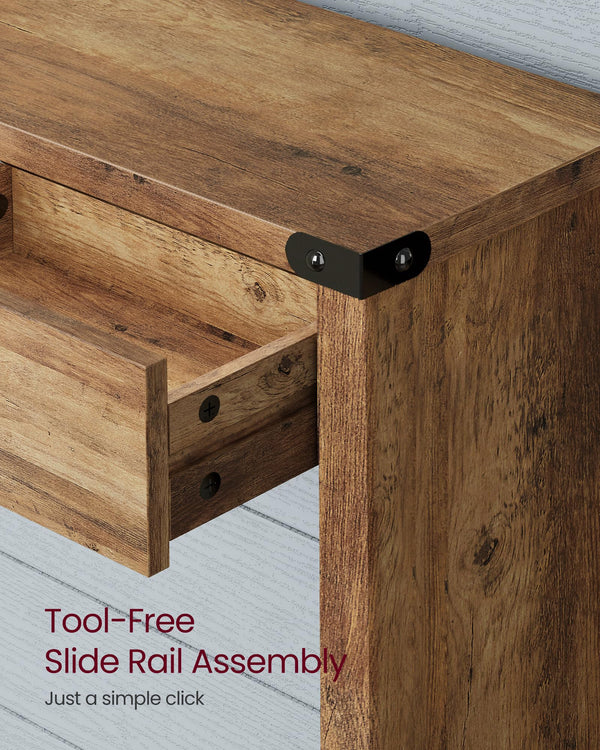 Console Table with 3 Drawers & Bottom Shelf – Farmhouse Style