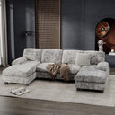 U-Shaped Sectional Sofa with Double Chaise & Memory Foam