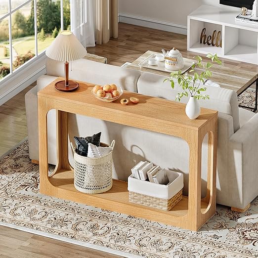 47.2" 2-Tier Console Table with Storage