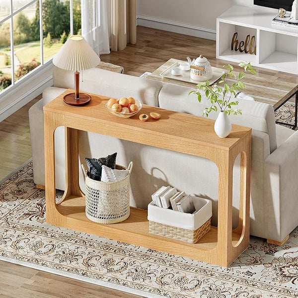 47.2" 2-Tier Console Table with Storage