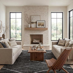 12x15 Abstract Area Rug – Polypropylene, Non-Slip, Stain Resistant