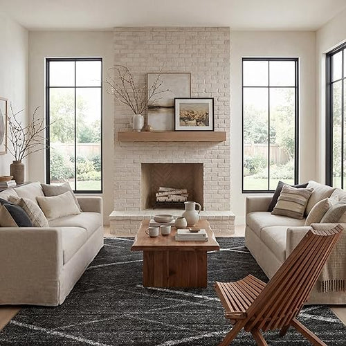 12x15 Abstract Area Rug – Polypropylene, Non-Slip, Stain Resistant