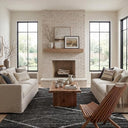 10x14 Abstract Contemporary Area Rug – Grey, Non-Slip, Stain Resistant